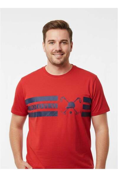 poloplay Mens Graphic T-shirt -RED