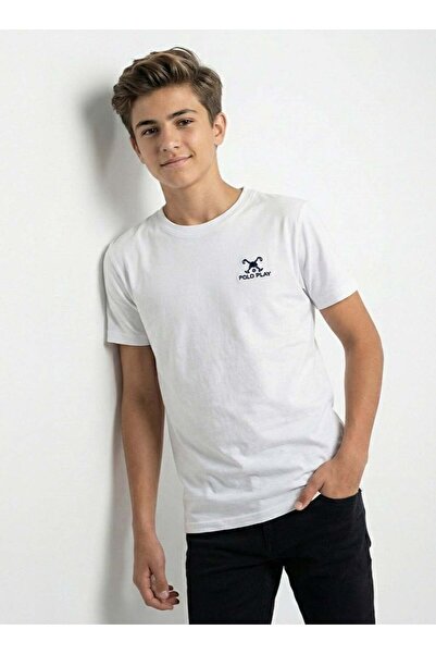 poloplay Boys Graphic T-shirt -WHITE