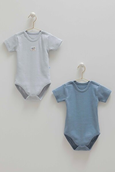 Caramell Basic Kaşkorse Half Sleeve Double Ribbed Body Blue