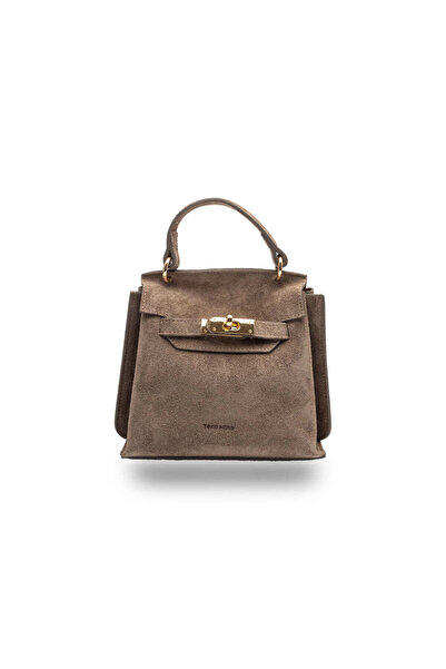 TORO NERO Women's bag made of taupe leather Renata