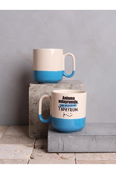 Çabri Gonzalez Cream & Blue 300ml Ceramic Pro Mug – “I Do Everything I Know” ...