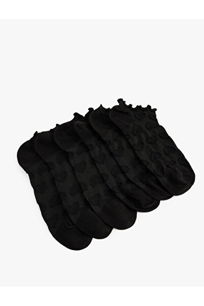 Koton Heart Textured Cotton Ruffled Multi-Colored 5-Piece Booties Socks Set