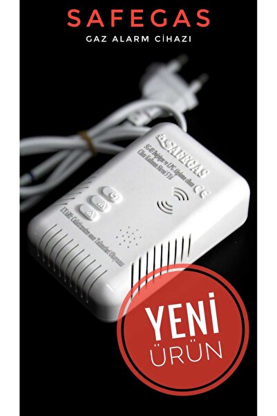 SAFEGAS Sg-03 Doğalgaz ve Lpg Alarm Dedektörü Güvenli Gaz Sensörü Yerli Üreti...