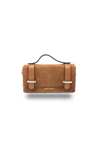 TORO NERO Women's bag made of brown suede leather Natalia