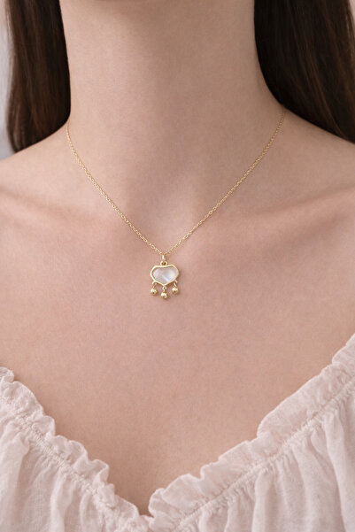VENİV Detailed 3 Ball Cloud Premium Stainless Steel Necklace