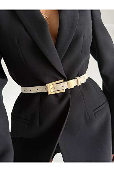 Mine Tan Butik Детальний жіночий ремінь Toka - бежевий