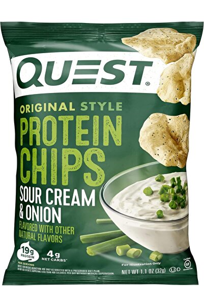 Quest Nutrition Protein Chips, Sour Cream & Onion, High Protein, Low Carb, Pa...