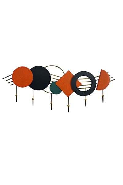 OEM Metal Coat Rack Deco Art, Geometric 60 x 22 cm, Multicolor