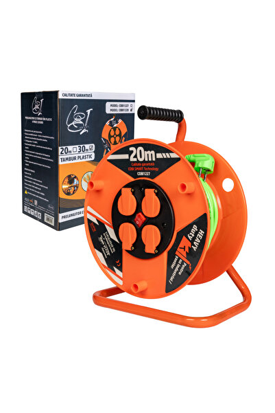 COBI SMART® Extension cord with drum 3x2.5mm², 20 m, 4 Schuko sockets -