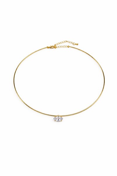 Sacha Accessories Oval Stone Choker Necklace