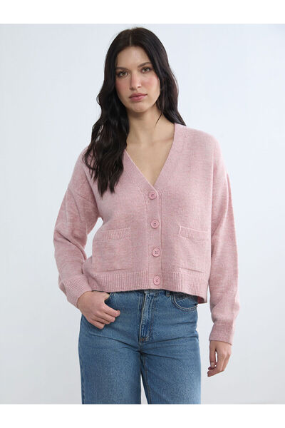 LC Waikiki Peak New Season V-Neck Women's Knitwear Cardigan
