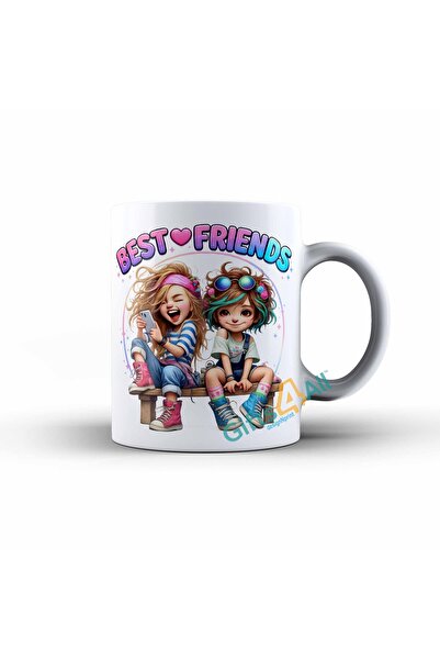 GIFTS4ALL Best Friends Ceramic Mug for Girls, Model 2, Premium Color Design, ...