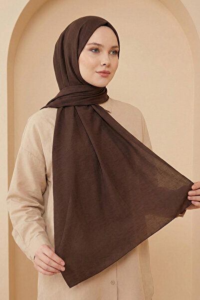 Armine Soft Voile Shawl - 11 - Dark Brown