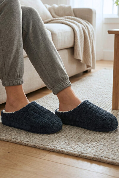 Sevim М'які тапочки з товстою нековзною підошвою - з плюшевою підкладкою, зим...