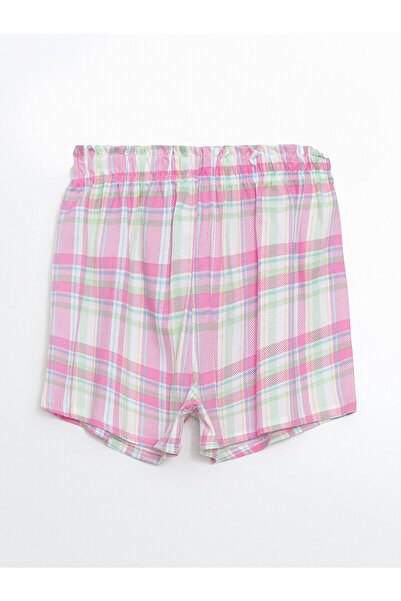 LC Waikiki Peak New Season Elastic Waist Plaid Girls' Pajama Shorts
