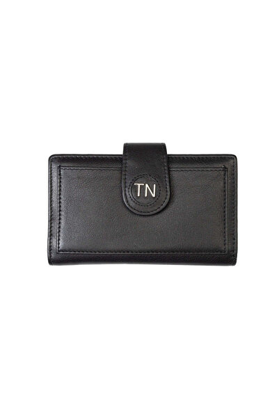 TORO NERO Women's wallet made of genuine leather, black Mia, RFID protection