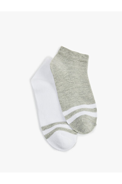 Koton Cotton Striped 2-Piece Sock Set