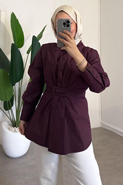 SİNDAL Tokalı Tunik - Bordo