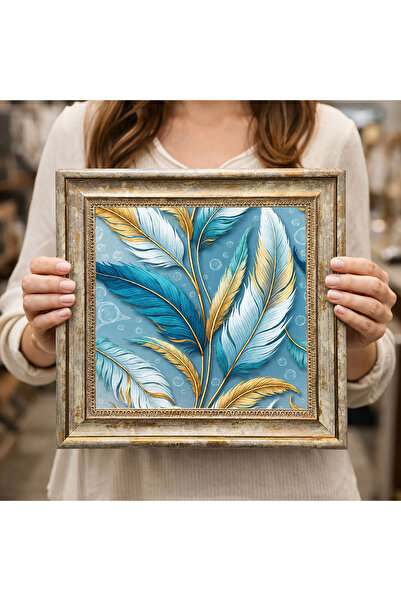 woodsia Tablou decorativ pătrat înrămat DC0019