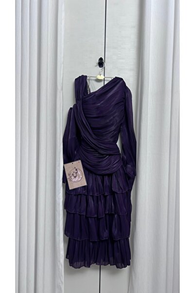 TREC CHIC Soft crinkle midi dress