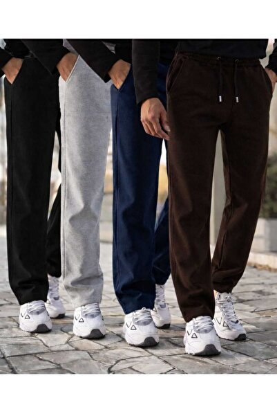 qavnas Unisex 4-Piece Sweatpants Set – Knitted Fabric, Comfortable Sporty Bag...
