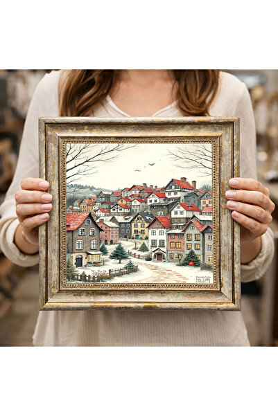 woodsia Tablou decorativ pătrat înrămat DC0055