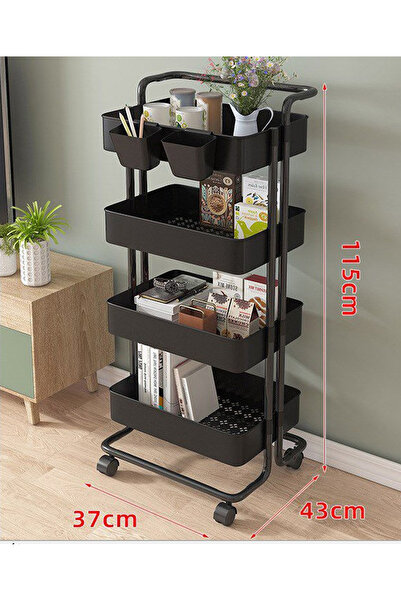 DEC15 4-shelf storage cart with wheels