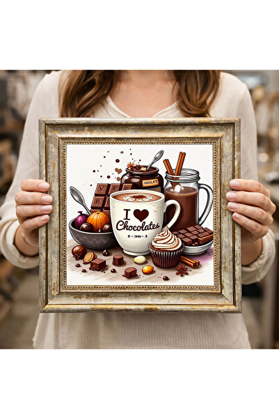 woodsia Διακοσμητικός Τετράγωνος Πίνακας με Κορνίζα DC0067