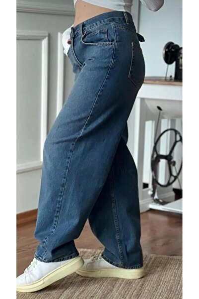 OMODA New Season High Waist Loose Baggy Style Women's Jeans with Back Buckle ...