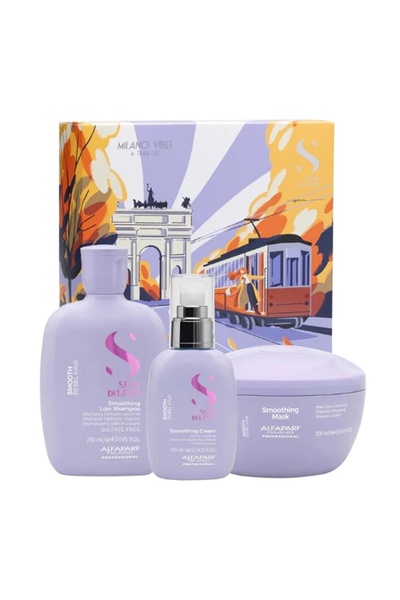 Alfaparf Milano Set de netezire Alfaparf pentru netezirea părului, Șampon, 25...