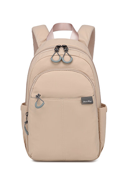 SMART BAGS Beige Lightweight Fabric Daily Small Size Women's Backpack with Sh...