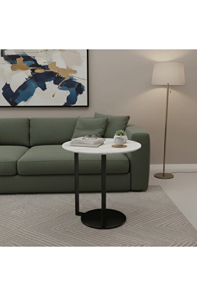 DEC8 A round side table with a modern and distinctive design