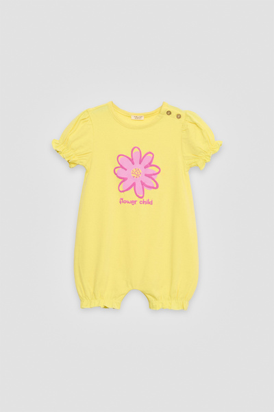 TYESS BSC Baby Girl Yellow Overall