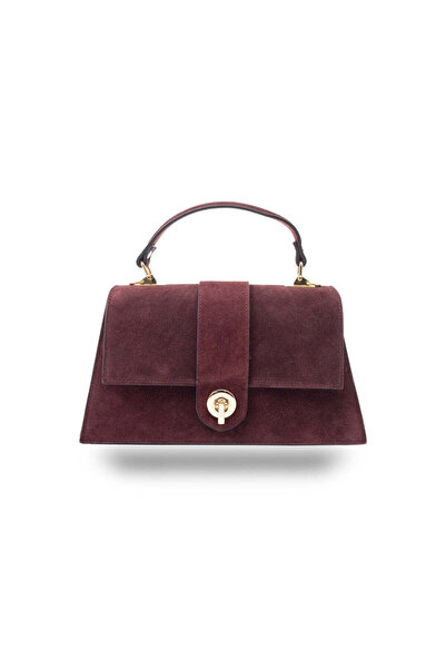 TORO NERO Geantă din piele naturală bordo Verona