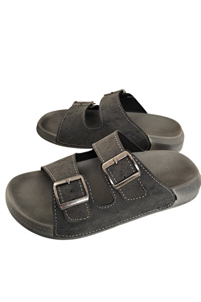 GEZER Md Textile Double Buckle New Season Men's Slipper Models