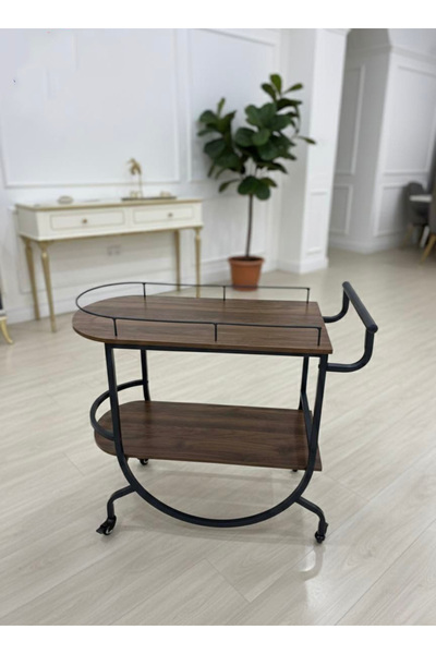 DEC22 A serving cart with an elegant design and distinctive colors