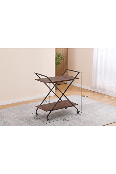 DEC30 A serving cart with an elegant design and distinctive colors