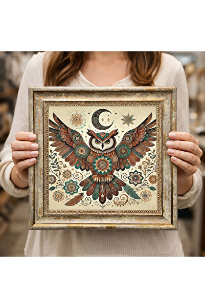 woodsia Διακοσμητικός Τετράγωνος Πίνακας με Κορνίζα DC0083