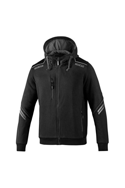 Sparco Colorado Sweatshirt Kapüşonlu Fermuarlı XL Siyah