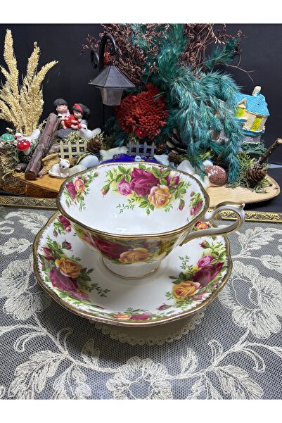 Royal Albert old country roses nadir model çay fincanı