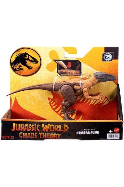JURASSIC WORLD Atac de tip „Chaos Theory Strike” - Figurină dinozaur Herreras...