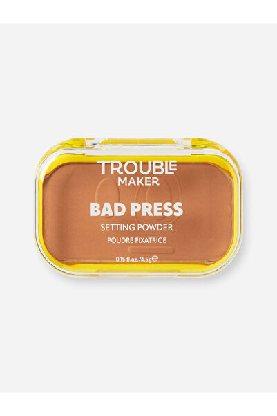 Trouble Maker By Styli بودرة تثبيت المكياج من Bad Press، لون برونزي مع إيصالات