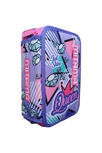 Mitama Penar echipat cu 3 fermoare, Mitama, Just Shine, 47 piese, violet deschis