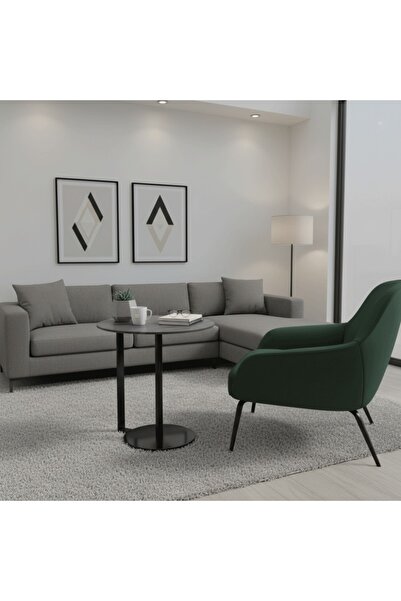 DEC8 A round side table with a modern and distinctive design