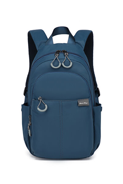 SMART BAGS Navy Blue Lightweight Fabric Daily Small Size Women's Backpack wit...
