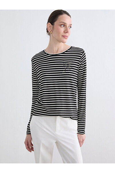 LC Waikiki Peak New Season Crew Neck Striped Women's T-Shirt