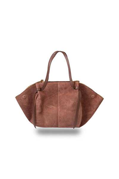 TORO NERO Women's bag made of cognac brown genuine leather Alice