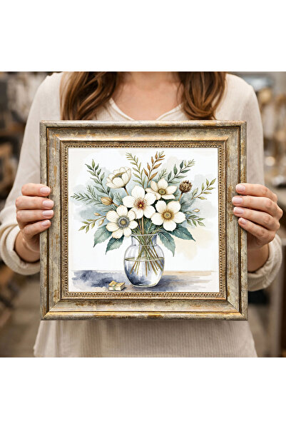 woodsia Διακοσμητικός Τετράγωνος Πίνακας με Κορνίζα DC0039