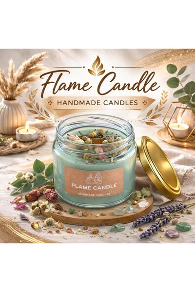 FLAME CANDLE HANDMADE CANDLES Aromaterapi Kavanoz Mum , Bolluk Bereket , Huzu...
