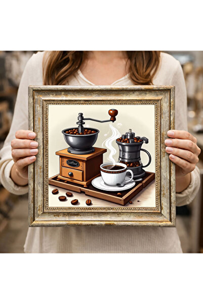 woodsia Διακοσμητικός Τετράγωνος Πίνακας με Κορνίζα DC0060